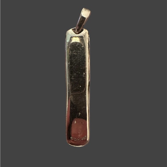 David Yurman Sterling Silver With Blue Sapphire Pendant 2" length - Picture 2 of 3